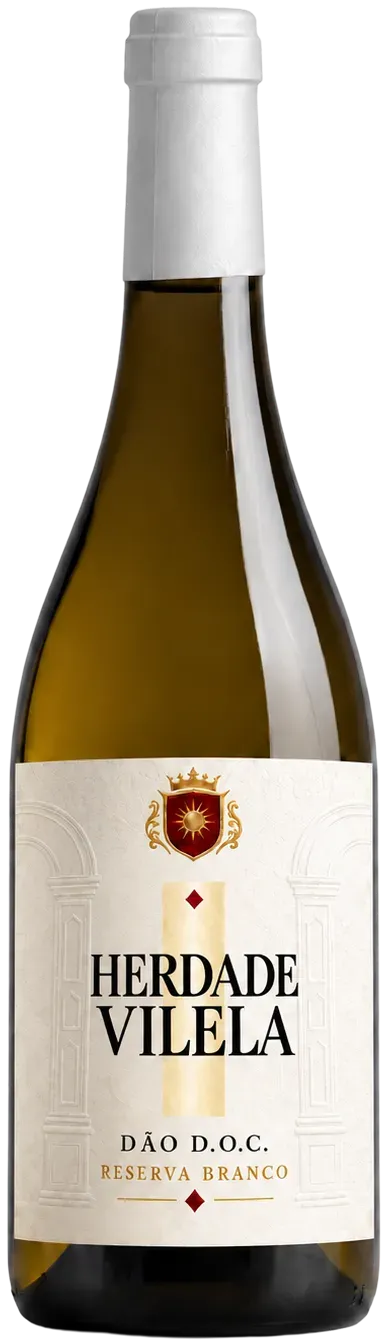 Garrafa de vinho Herdade Vilela Reserva Branco expressando o terroir do Dão
